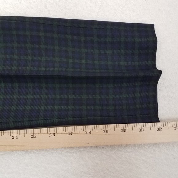 Burberry Men's 40 Soho Tartan Plaid Straight Leg Trousers Pants in Blue/Green - Picture 16 of 16